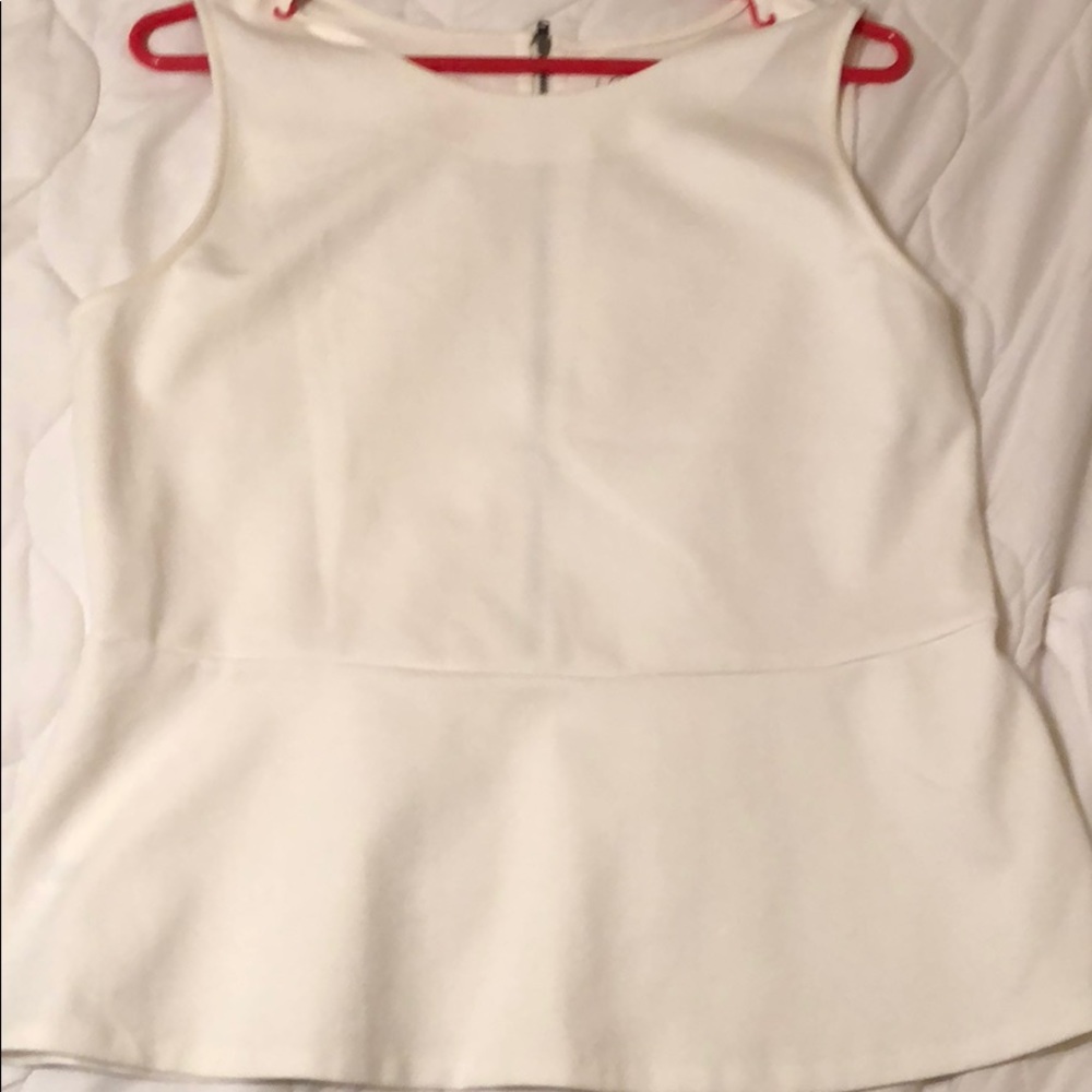 White blouse with zipper
